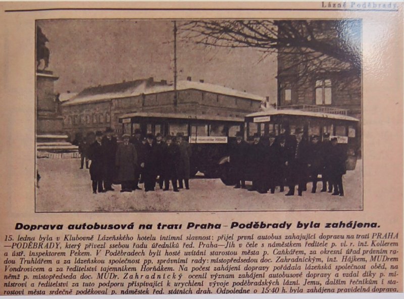 85 let dopravy autobusové Praha – Poděbrady