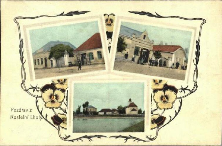 Historické pohlednice Kostelní Lhoty