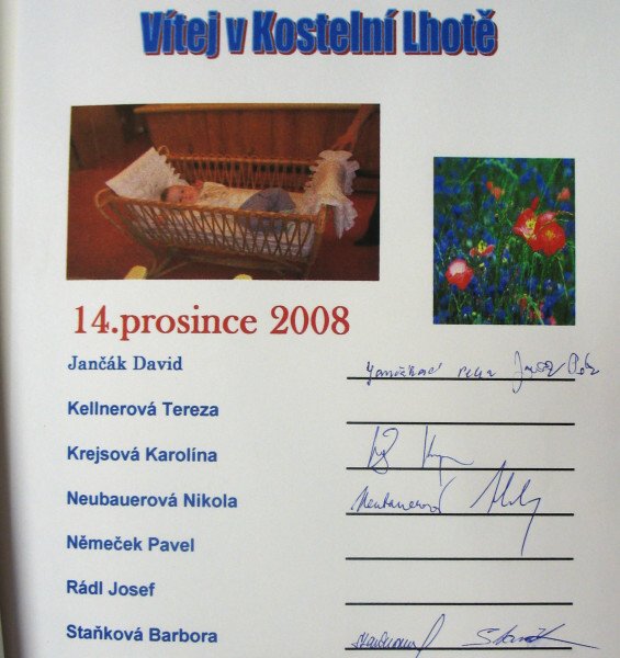 Vítání občánků dne 14.12.2008